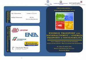 Energia trasporti e sostenibilità: Hannover locandina convegno