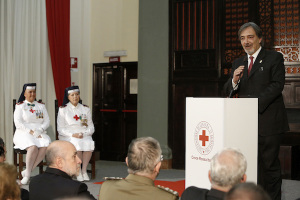 Il Presidente nazionale della Croce Rossa Italiana Francesco Rocca durante il suo intervento