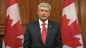 Prime Minister Stephen Harper said Canada would not be intimidated by this 'terrorist' attack - http://www.dailymail.co.uk/