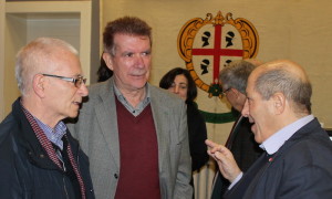 Gatani (a destra) con Luigi Fucentese presidente della Società Cooperativa di Winterthur e Luciano Alban presidente del Comites di Zurigo