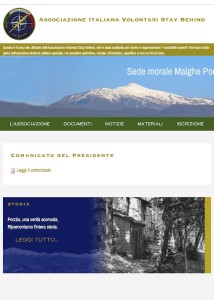 Home page dell'Associazione italiana volontari Stay Behind